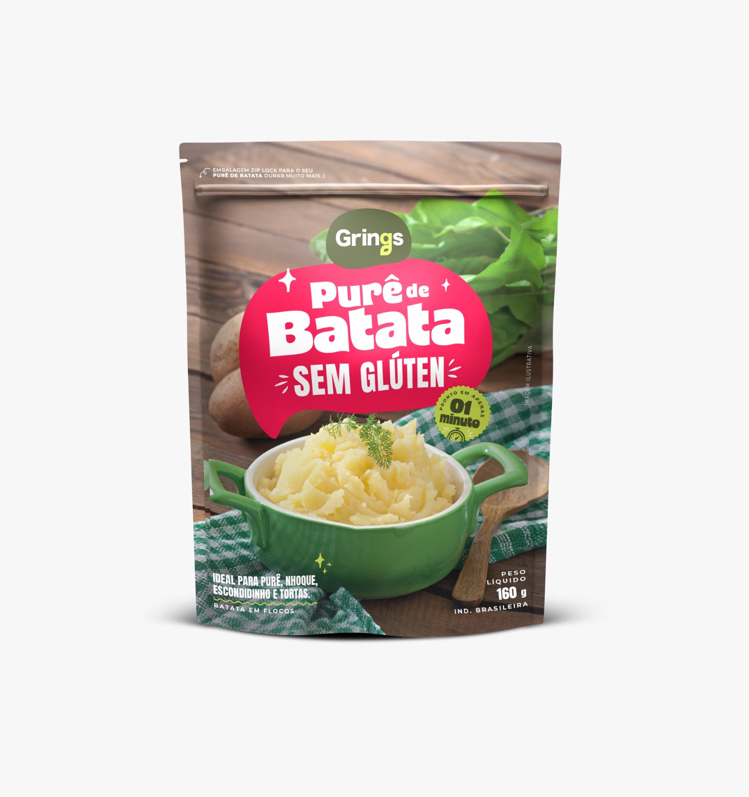 Imagem do produto Purê de Batata Sem Glúten 160 gramas Grings